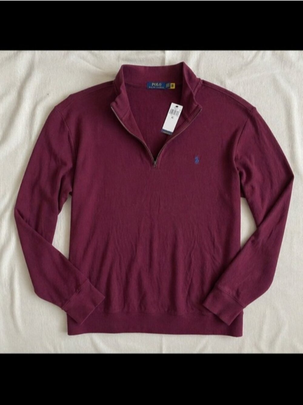 Polo Ralph Lauren 1/4 Zip Sweatshirt 2XLT Burgundy Big & Tall Pony Logo Preppy